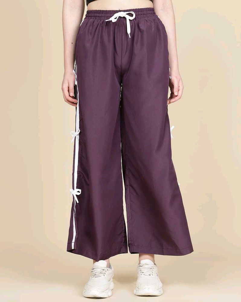 Stylish Purple Wide Leg Pants