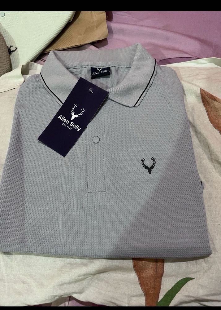 Allen Solly Grey Polo T-Shirt