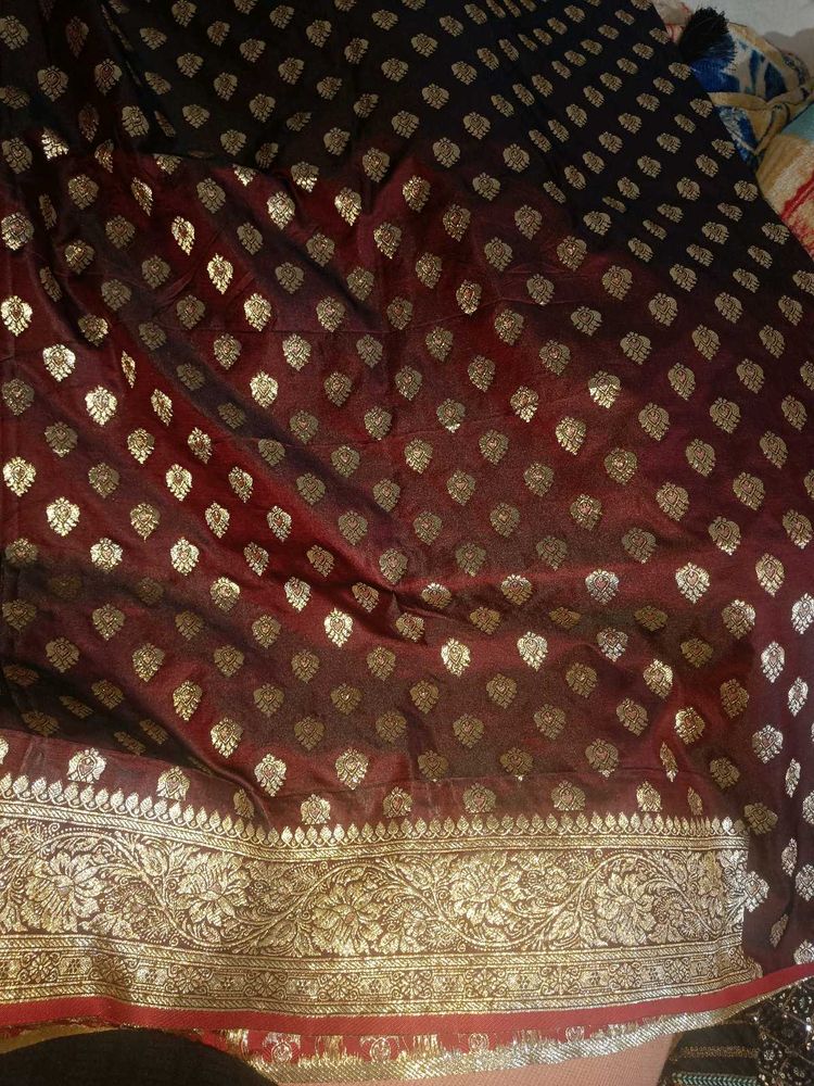 New pure zari silk saree with blouse piece