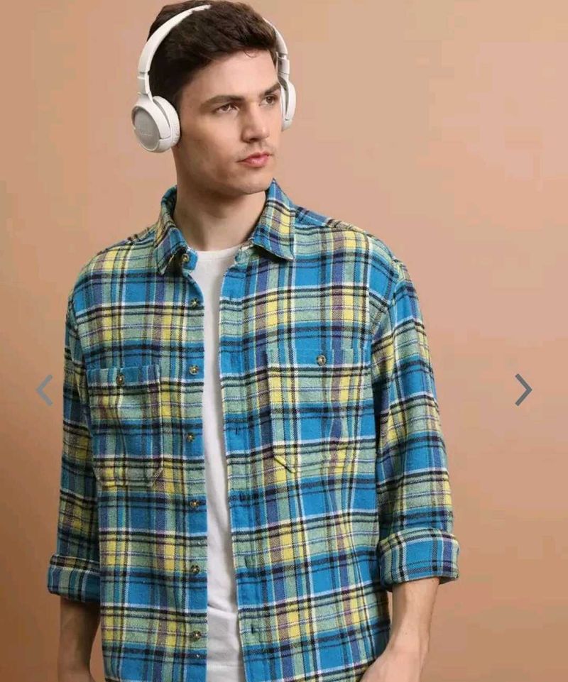 Blue &amp; Yellow Plaid Flannel