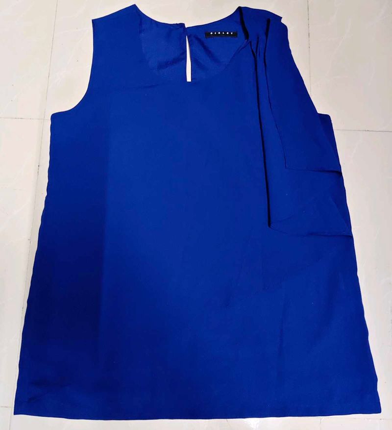 Sisley Royal Blue Sleeveless Top