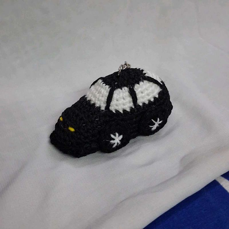 🚗 Handmade Crochet Car Keychain 😍