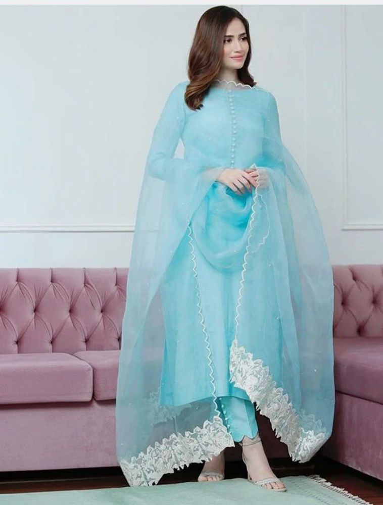 Stunning Blue Kurta Set with Dupatta