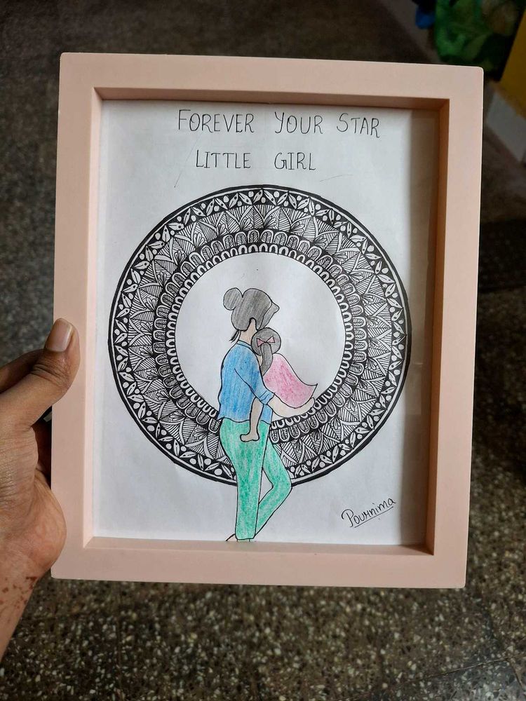 Framed "Forever Your Star Little Girl" Artwork