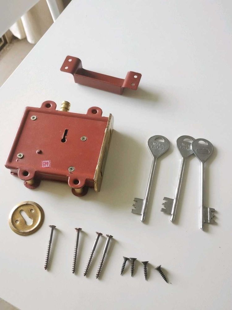 Vintage Door Lock Set with Keys