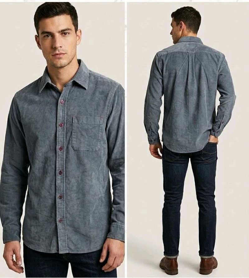 Men's Corduroy Long Sleeve Shirt