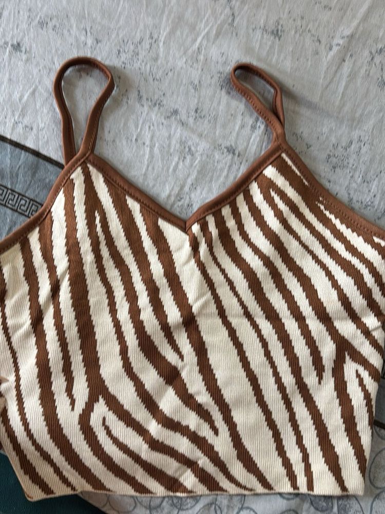 Zebra Print Cami Top
