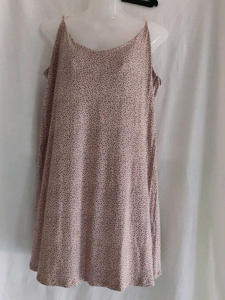 H&amp;M Lightweight Printed Spaghetti Strap Dress