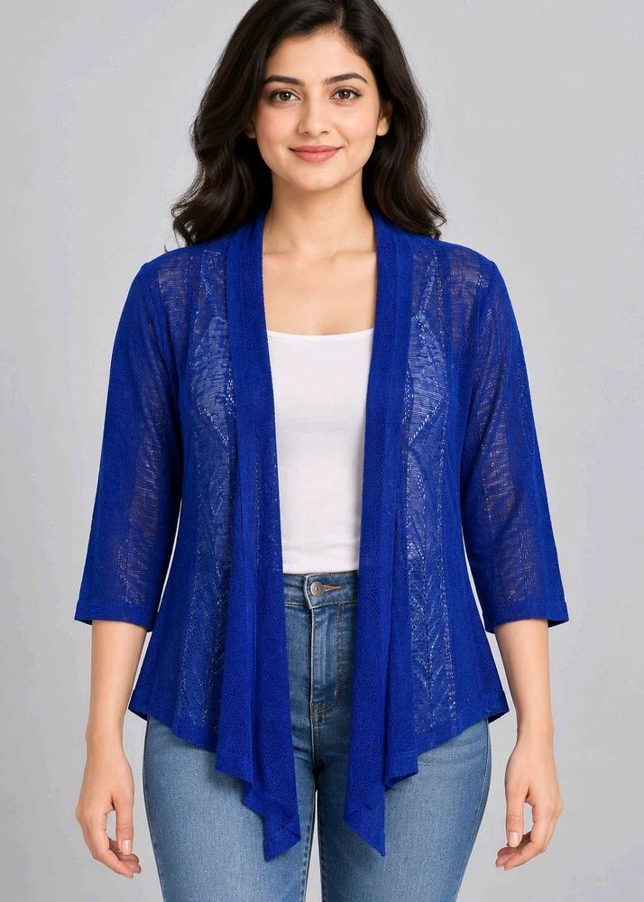 Royal Blue Open Front Cardigan