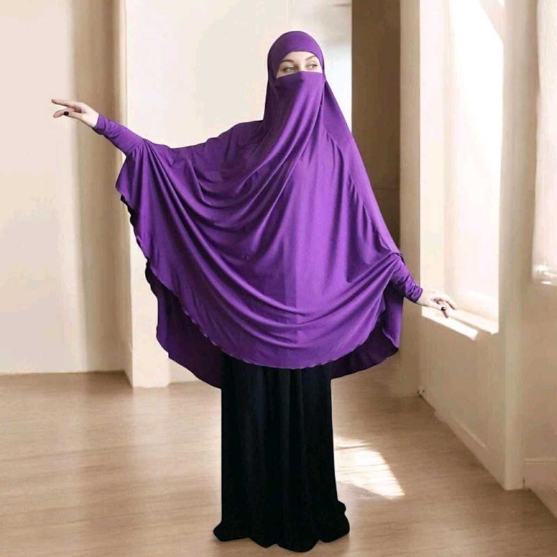 Elegant Purple Hijab khimaar
