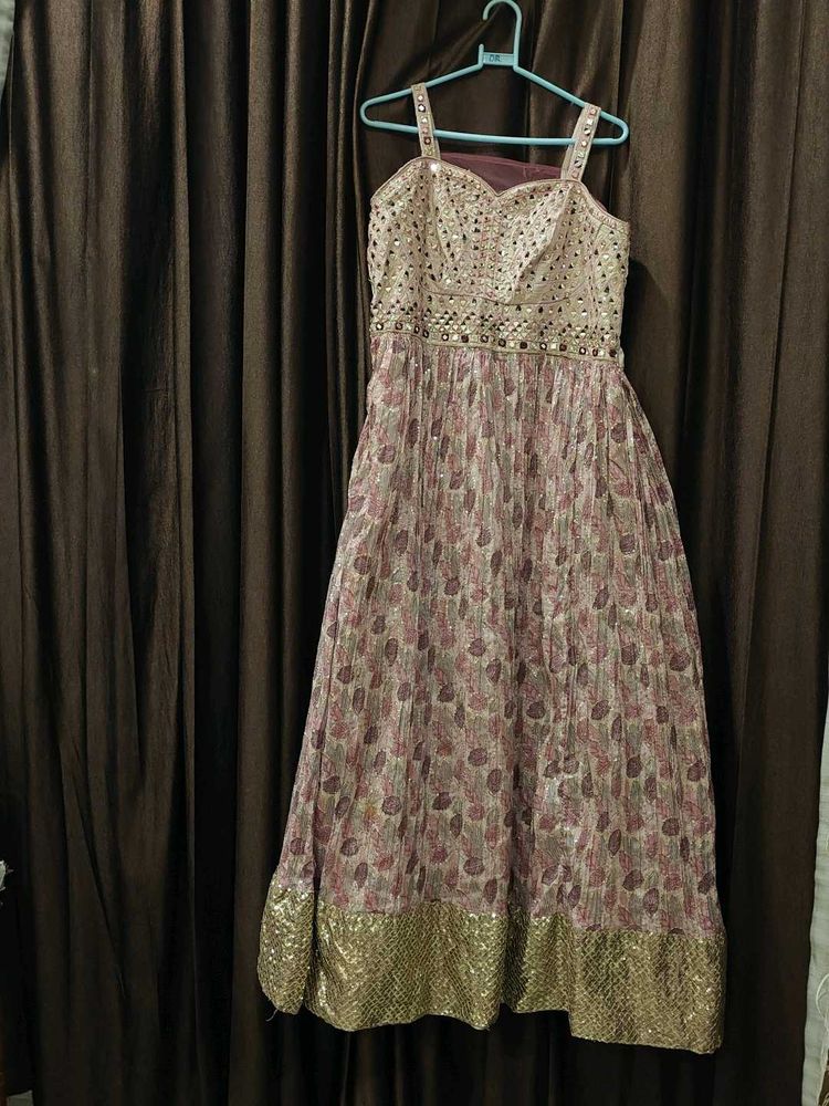 Floral Print Anarkali Dress