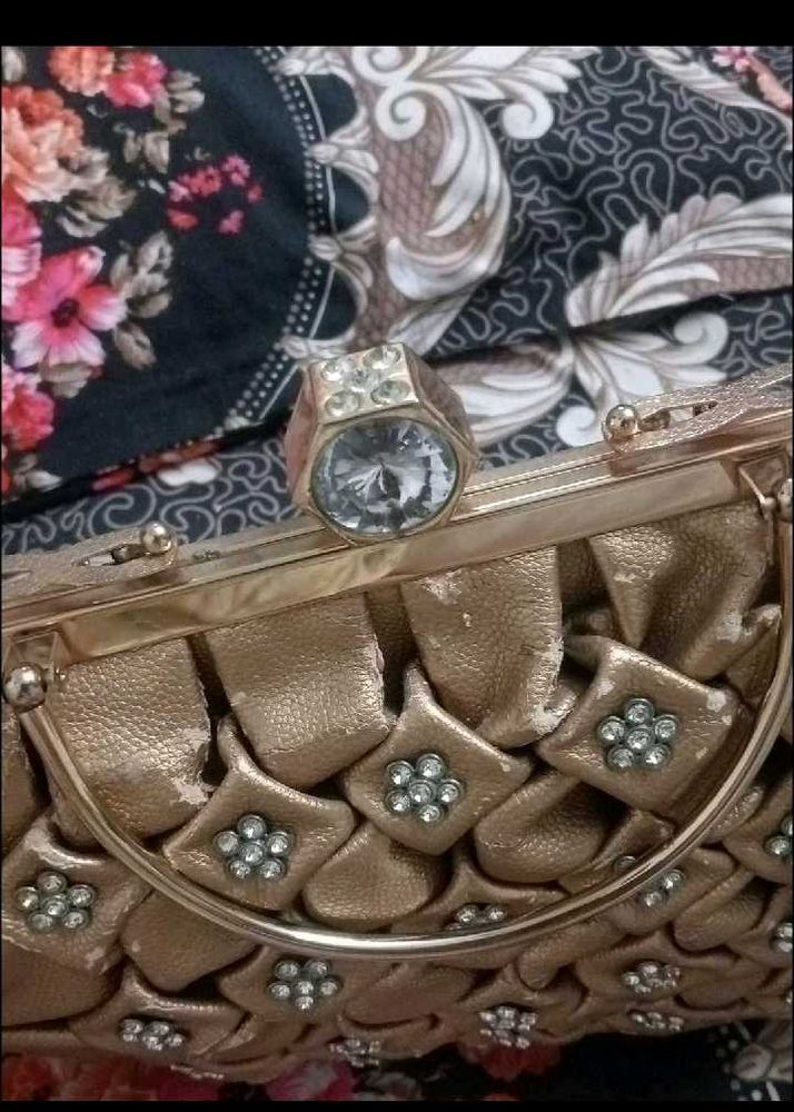 Sparkling Gold Clutch Bag