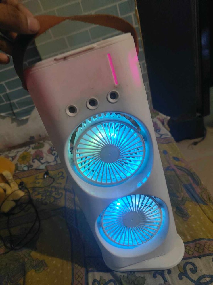 Portable Mini Fan with LED Lights