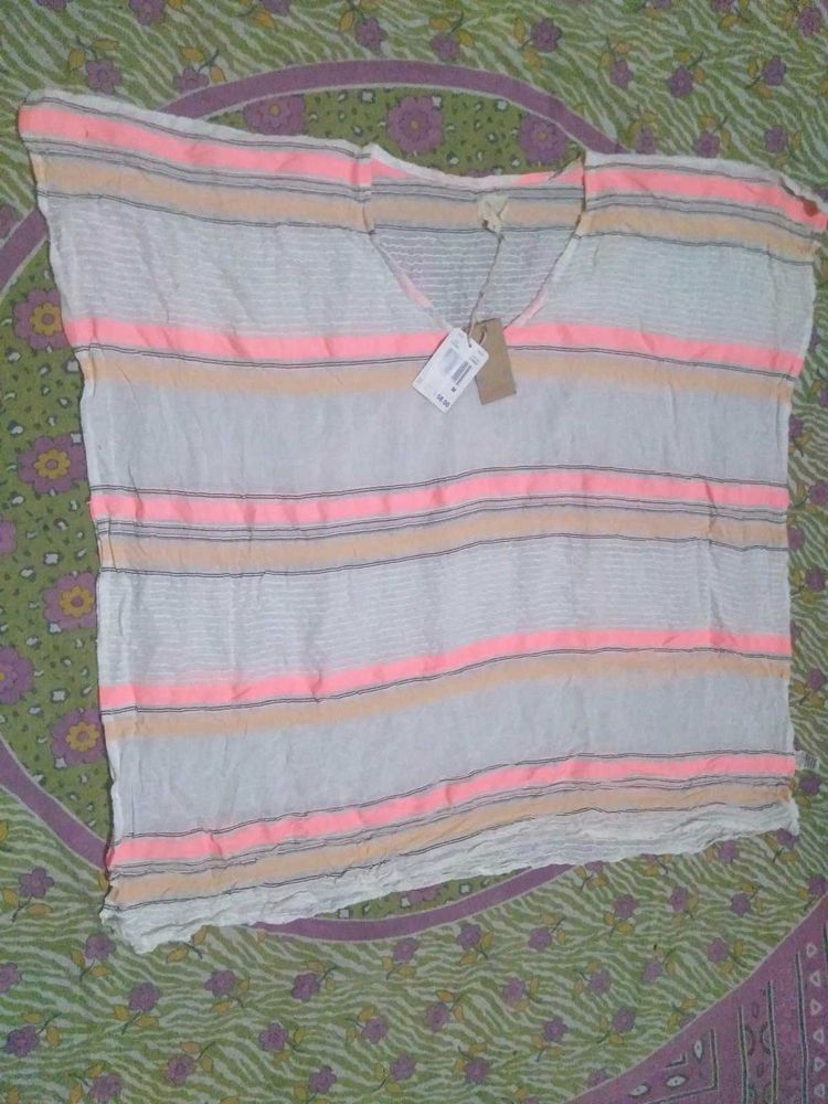 Striped V-Neck Casual Top