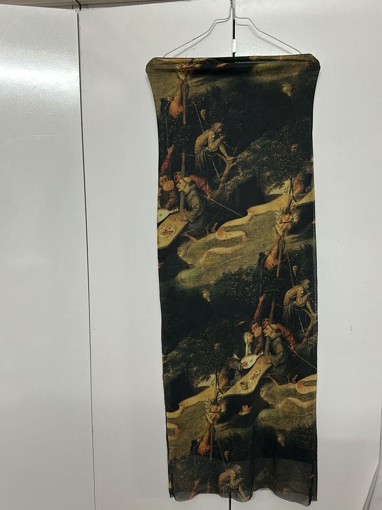 Artistic Print Maxi Dress