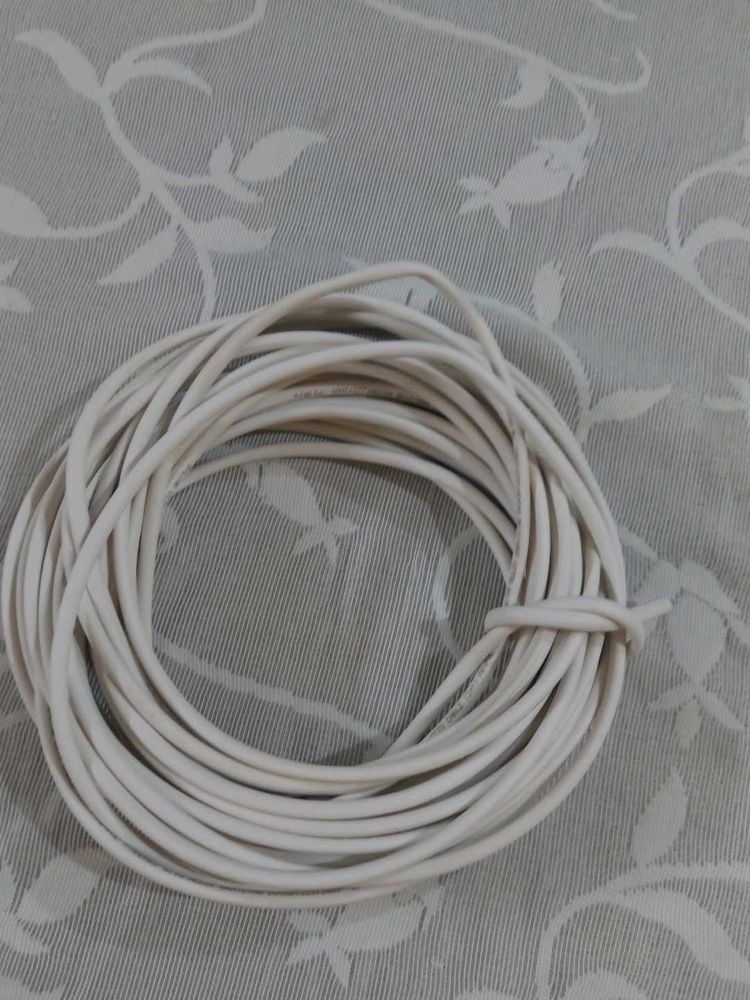 Wi Fi  White Electrical Wire Coil 5 Meter