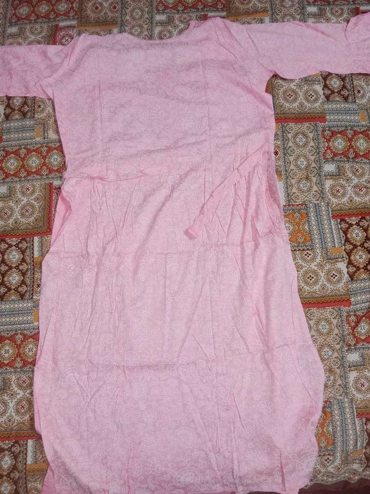 Pink Chikankari Kurta
