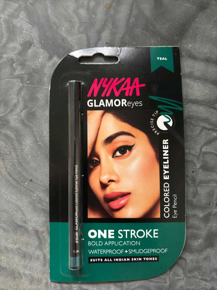 NYKAA GLAMOReyes Teal Eyeliner Pencil