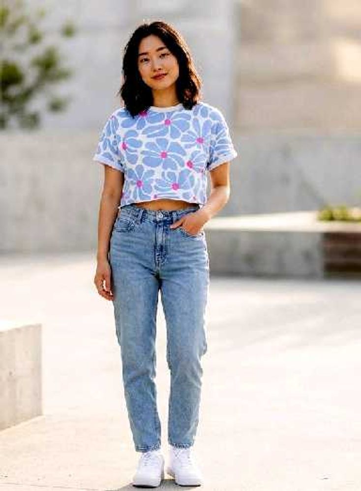 Cute Floral Crop Top