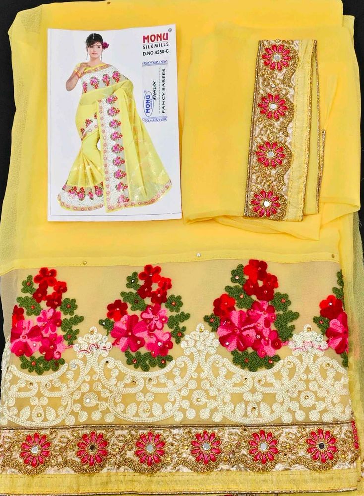 New chiffon Saree