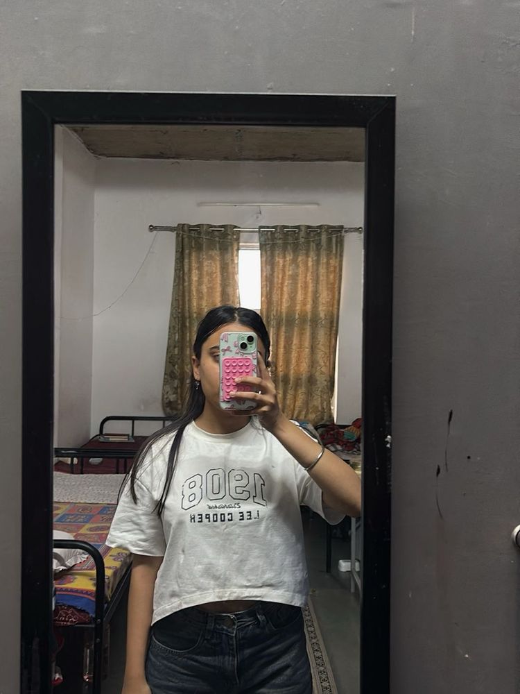 Lee Cooper White Graphic T-Shirt