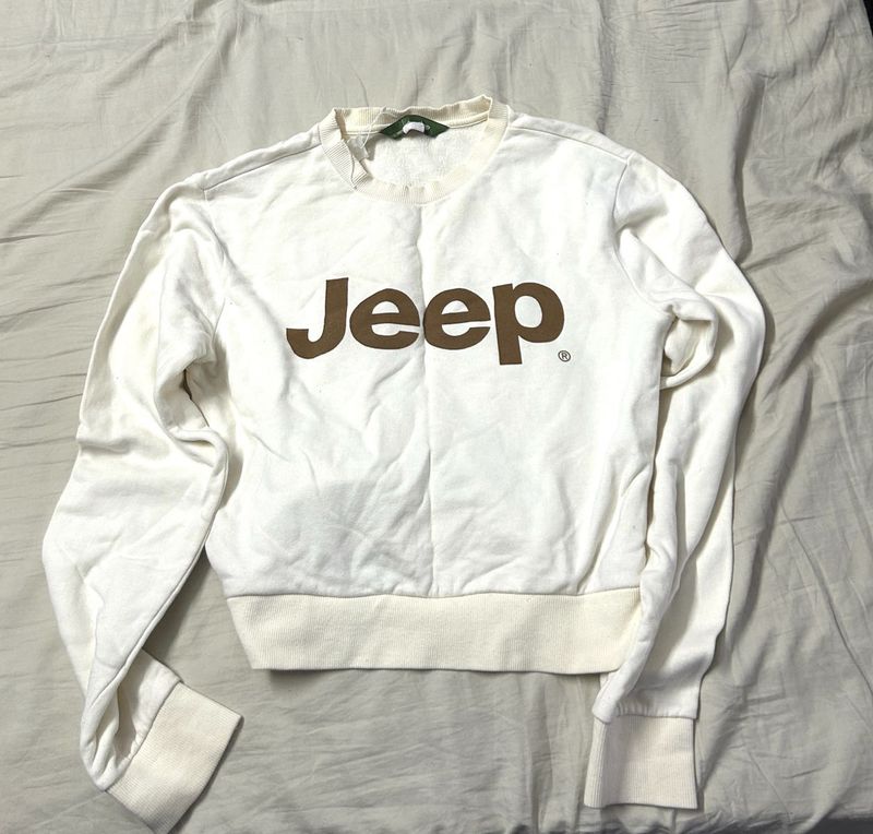 Jeep White  Sweatshirt