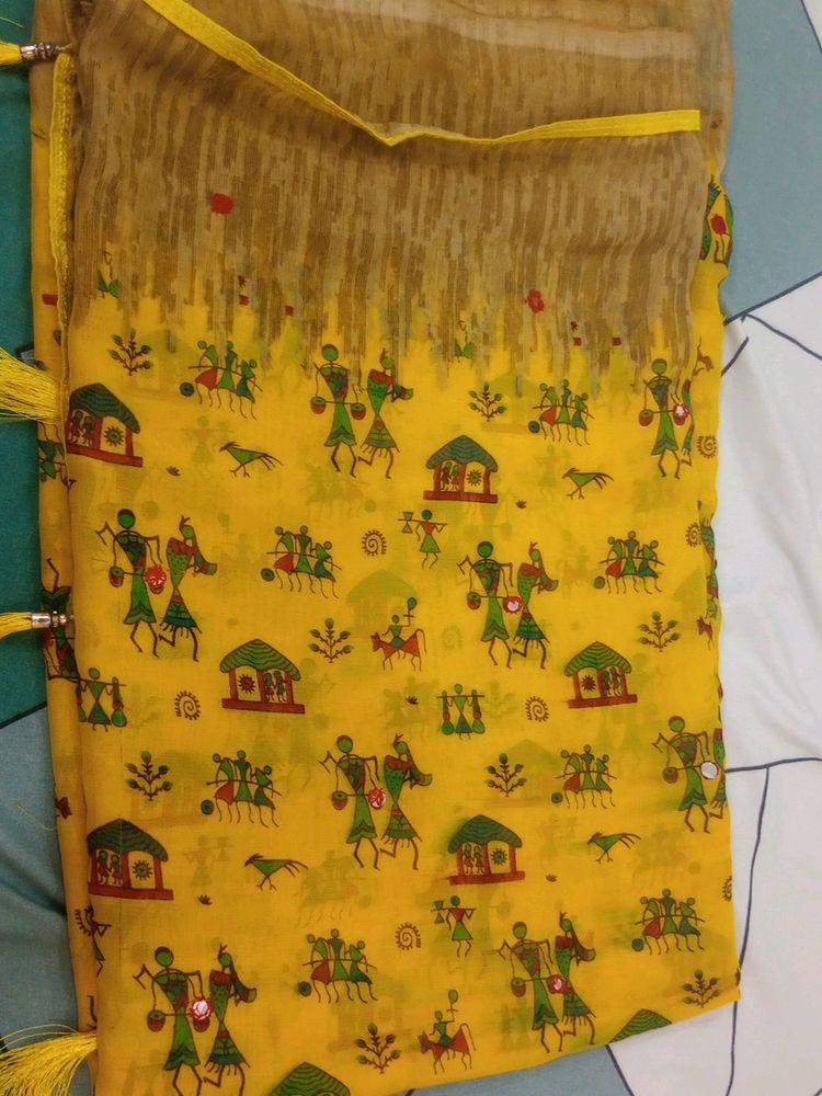 Beautiful Yellow Saree