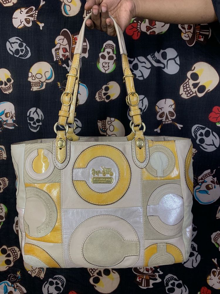 Vintage Coach Patchwork Tote Bag