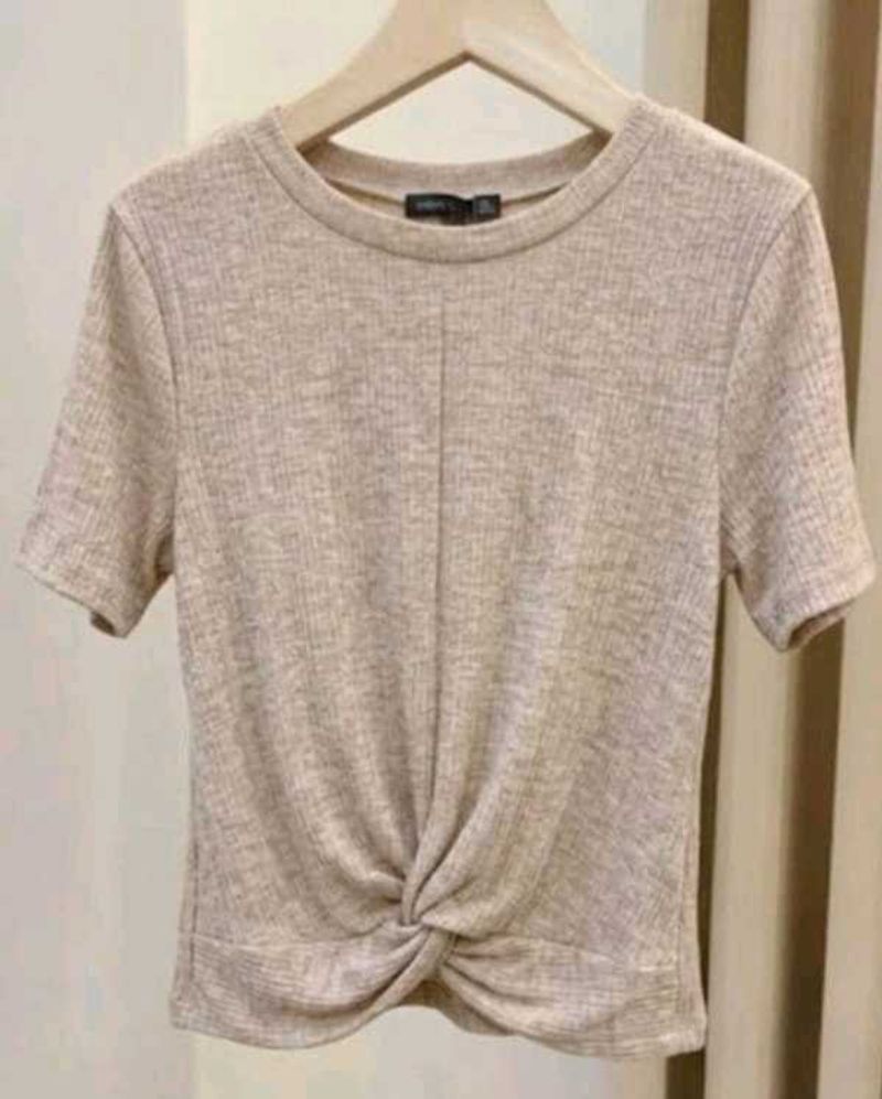 Knit Twist Front T-Shirt