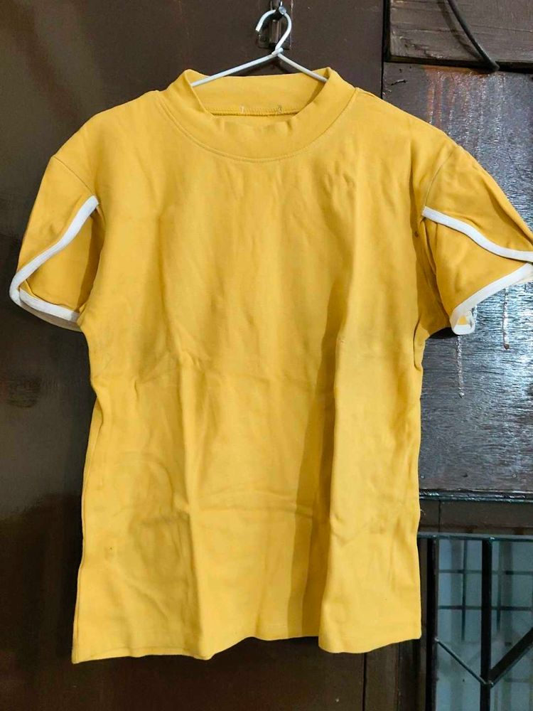 Retro Yellow Ringer Tee