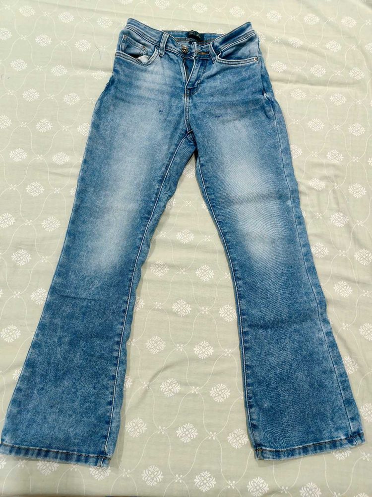 DNMX Women denim flared jeans