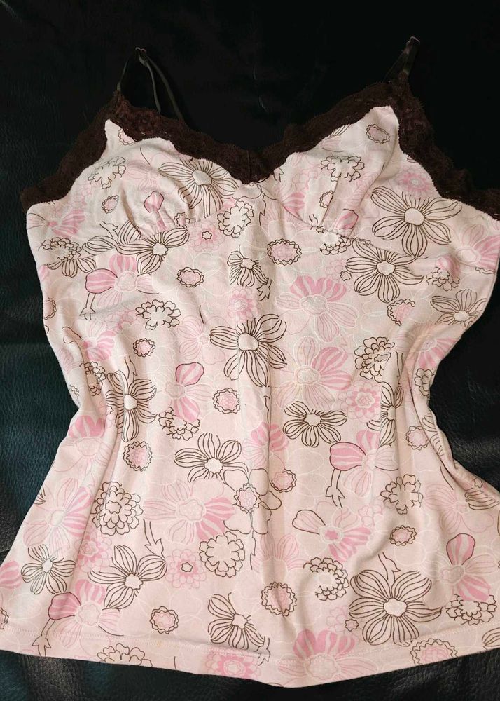 Cute Floral Camisole Tank Top