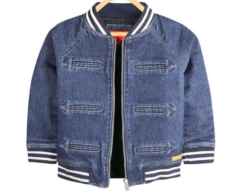 Kids Denim Bomber Jacket