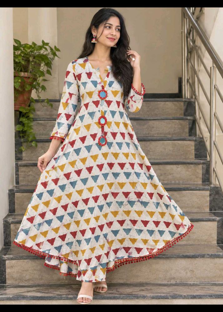 Printed Anarkali Kurta