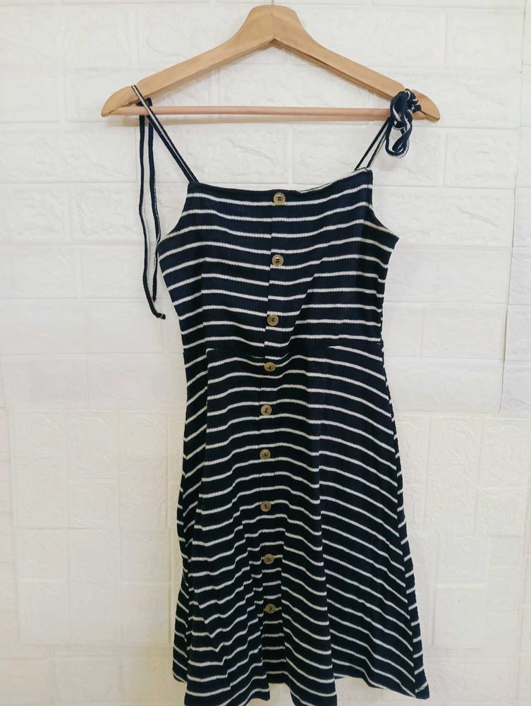 Striped Button-Down Sun Dress