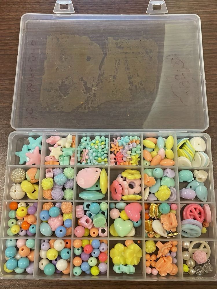 Assorted Craft Beads Organizer Box