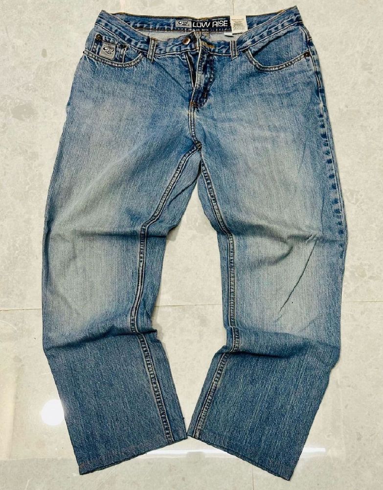 Y2K Imported Classic Blue Low Rise Jeans