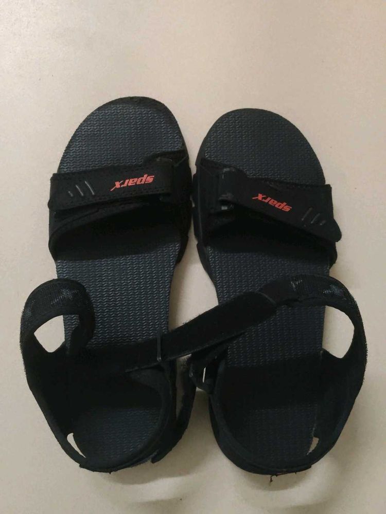 Sparx Black Sandals