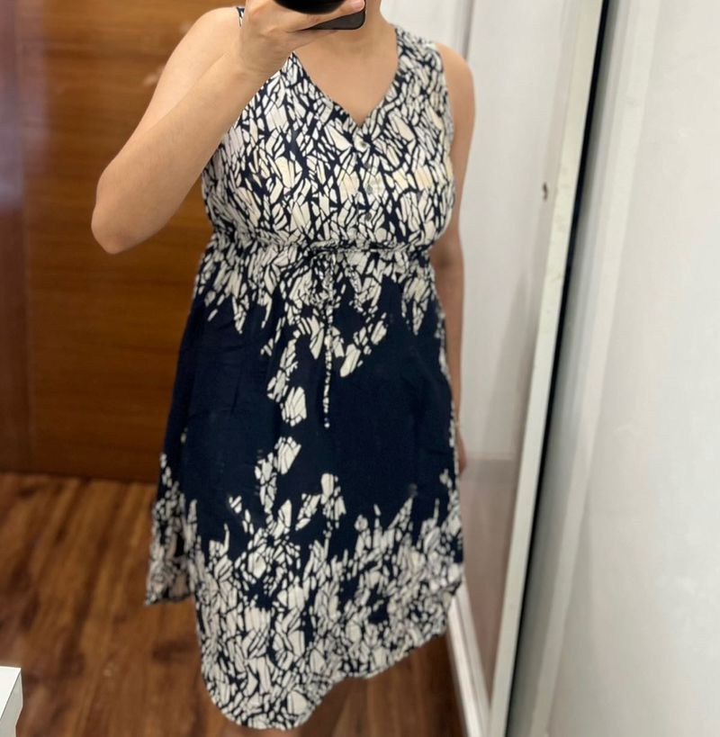 biba  Sleeveless V-Neck Printed Dress