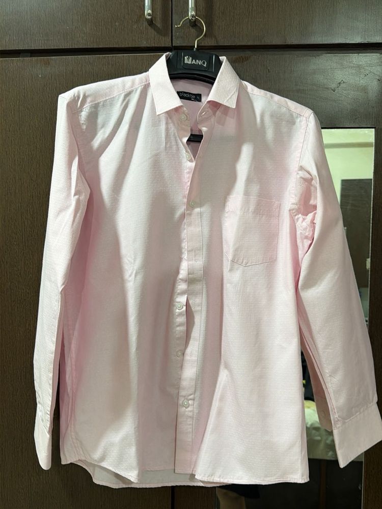 Men's Pink Long Sleeve Button-Down Shirt