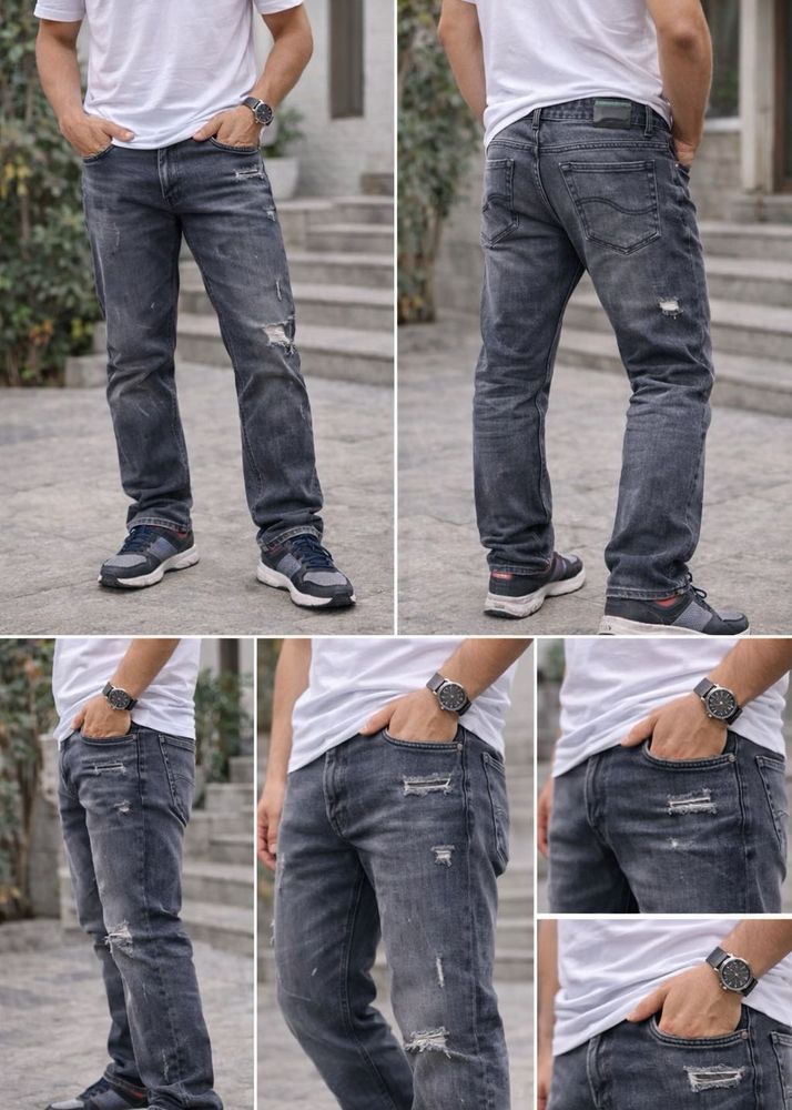 Flying Machine Stylish Distressed Black Jeans