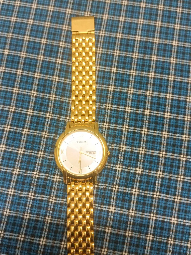 Sonata Watch, Stainless Steel Back, Waterproof,Mens Watch