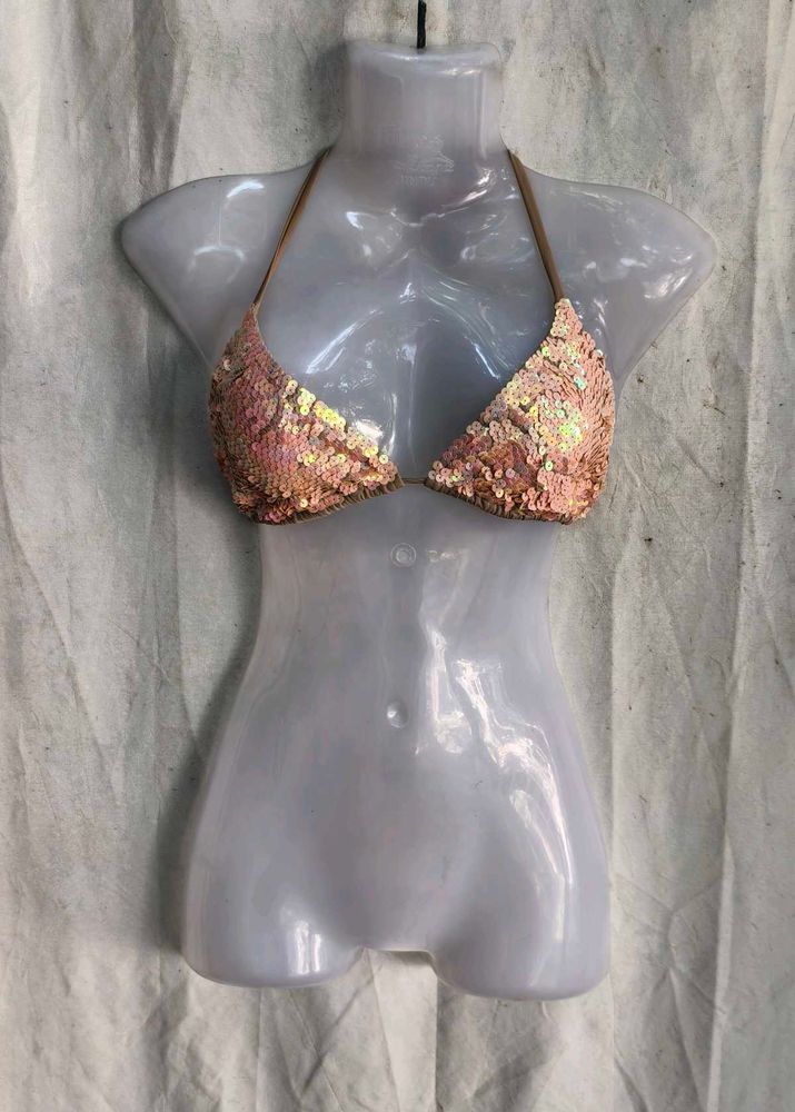I. Sparkling Sequin Bikini Top