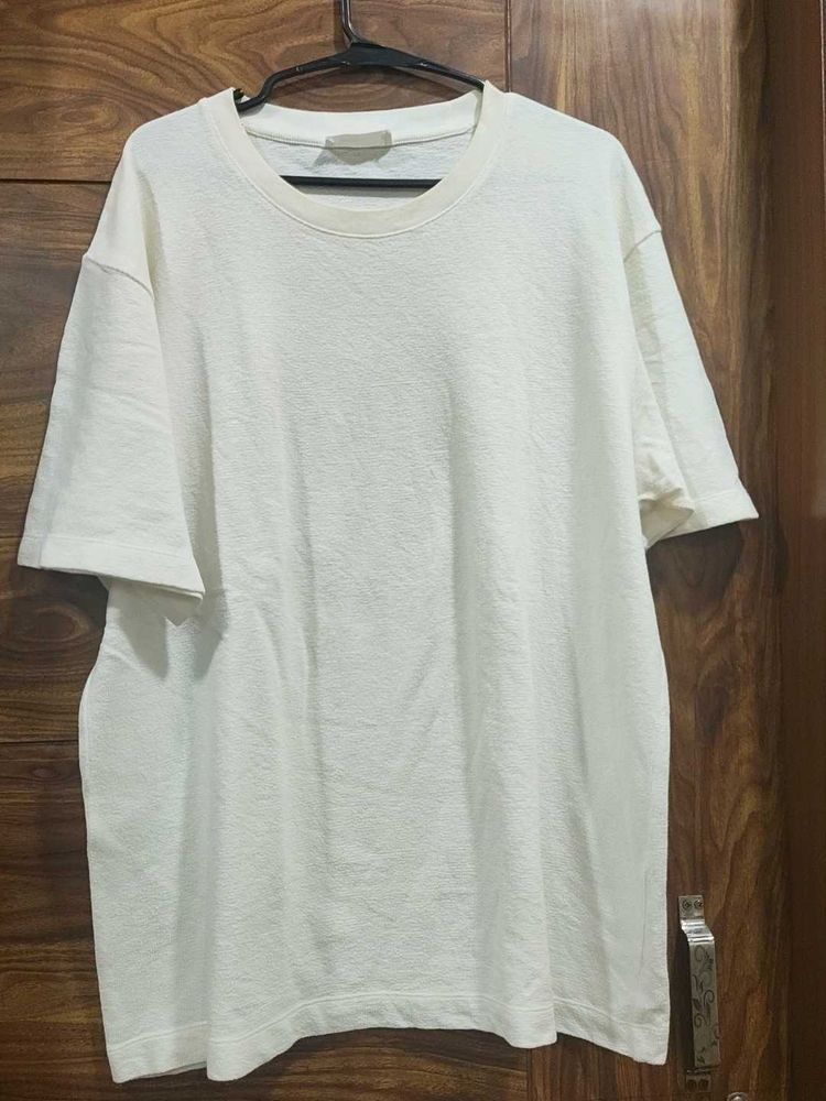 Basic Oversized Cream T-Shirt