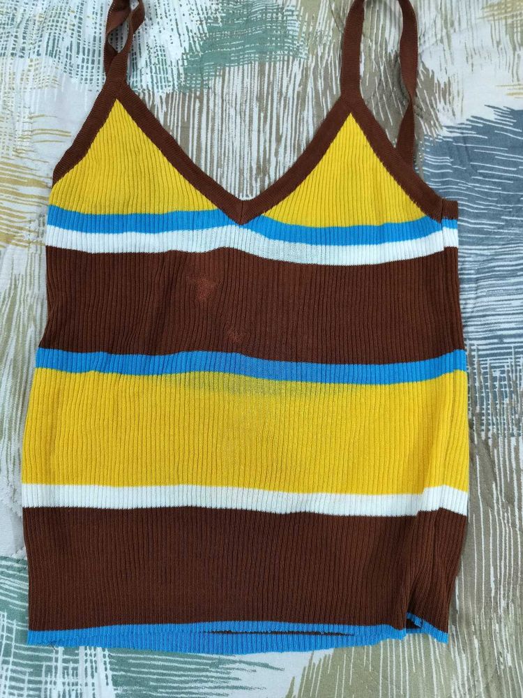 Striped Knit Tank Top