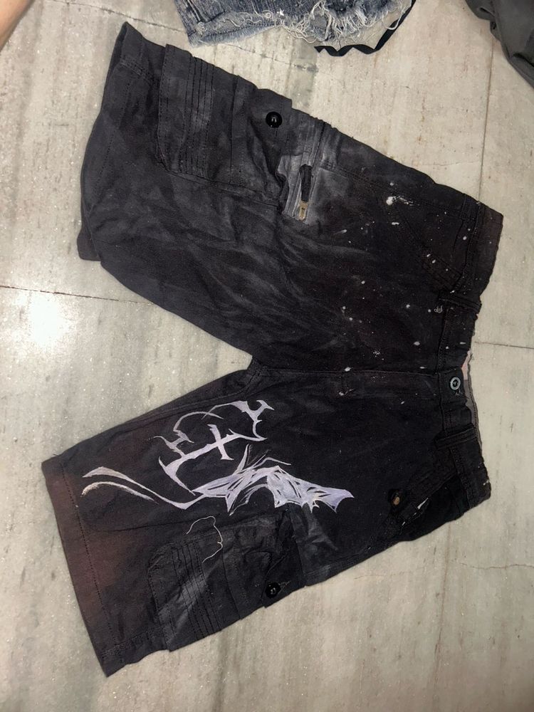 hand painted Jorts
