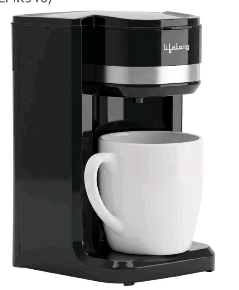 Black Coffee Maker with Mug