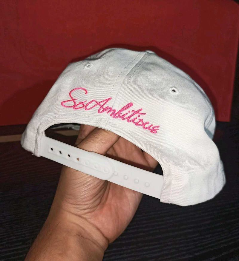 White "So Ambitious" Snapback Hat