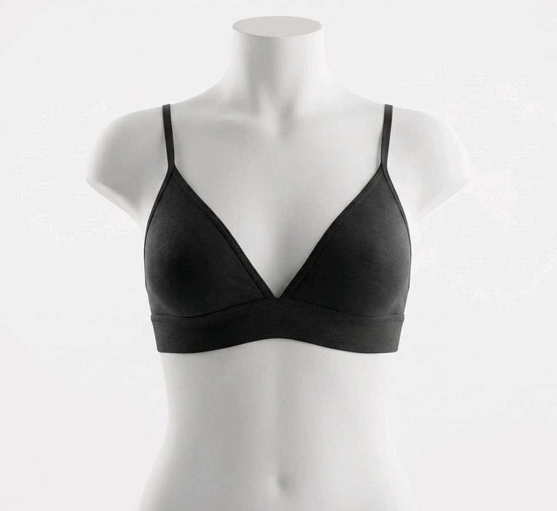 Comfortable Black Triangle Bra
