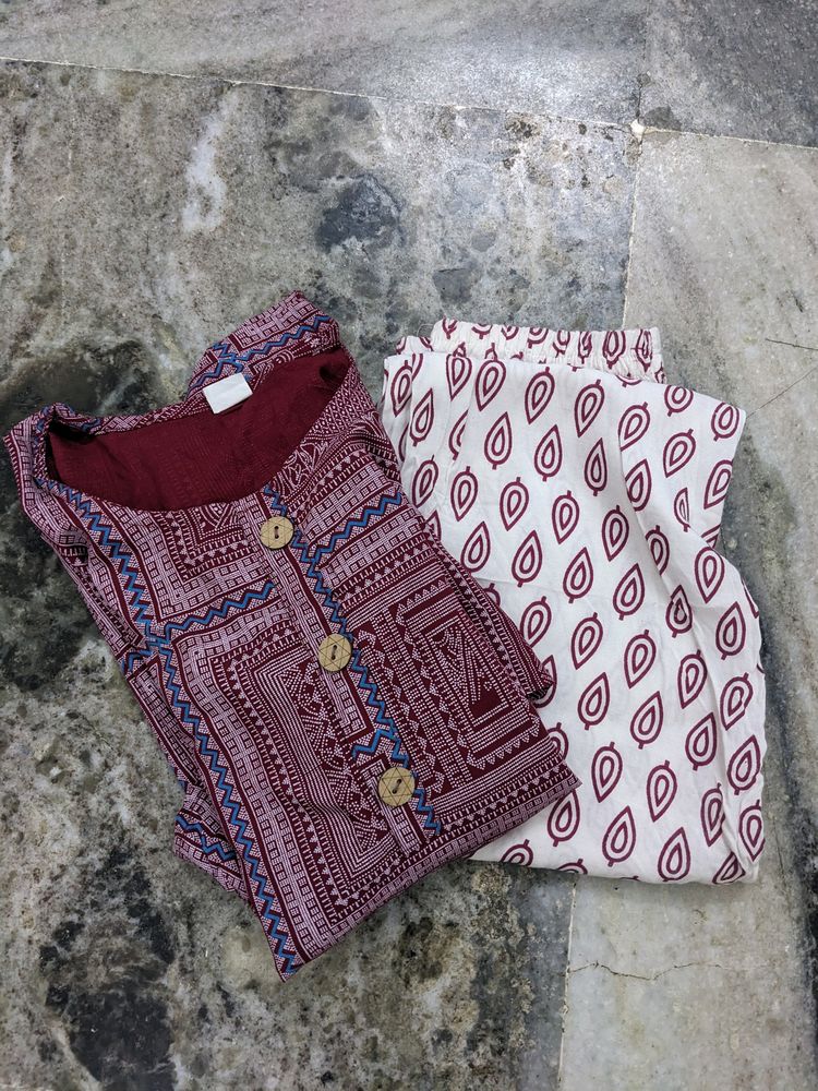 Cotton Printed Kurta Set